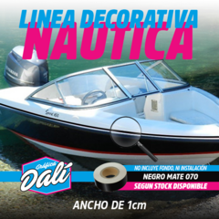 Línea Decorativa Nautica 1 Cm Negro Mate - comprar online