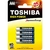 PILHA ALCALINA AAA 1,5V TOSHIBA LR03G CARTELA COM 4