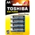 PILHA ALCALINA AA 1,5V TOSHIBA LR6GCP CARTELA COM 4