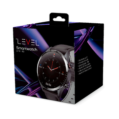 Smartwatch Level LVW-50 AMOLED 1.3 COURO Black - IOS e Android - comprar online