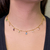 Colar Choker Gotinhas Color e Zircônias Banho Ouro - comprar online