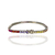 Pulseira Riviera Rainbow Zirc Quadradas Banho Ródio Branco - comprar online