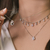 Colar Choker Gotinhas Cristal Banho Ródio - comprar online