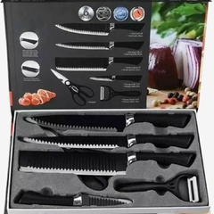 Set Juego Cuchillos Cocina 6 Pz Acero Cerámica Profesional - tienda online