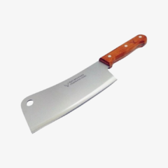 Cuchillo Rebanador De Acero Inoxidable Mango Madera 34CM