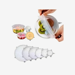 6 Tapas Silicona Ajustable Multiuso - comprar online