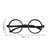 Gafas de mago de Harry Potter, 10 piezas, montura redonda de cristal sin lentes,
