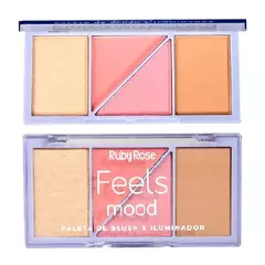 Paleta de Blush e Iluminador Feels Mood Ruby Rose - comprar online