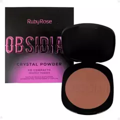 Pó Compacto Crystal Powder Obsidian Ruby Rose