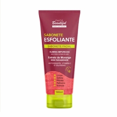 Sabonete Esfoliante Extrato de Morango 100 ml Face Beautiful