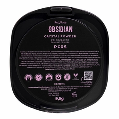 Pó Compacto Crystal Powder Obsidian Ruby Rose - Nalu Make