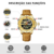 Naviforce relógio de aço e couro analógico digital masculino 9208 - comprar online