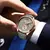 Relógio de pulso masculino de luxo impermeável Aço e Couro - Henbercom