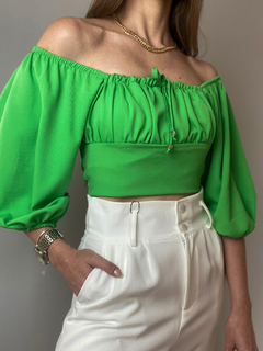 CROPPED ROMA VERDE - loja online