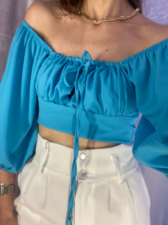 CROPPED ROMA AZUL - comprar online