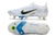 Chuteira Trava Mista Nike Mercurial Vapor XIII Elite Pro - Branco com detalhes em azul e colorido