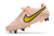 Chuteira Trava Mista Nike Tiempo Legend IX Elite - Bege com detalhes em amarelo e preto - BR SOCCER | Camisas de time e artigos esportivos 