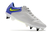 Chuteira Trava Mista Nike Tiempo Legend IX Elite - Branco com detalhes em amarelo e azul