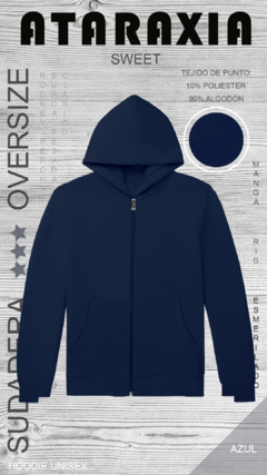 Imagen de SUDADERA OVERZISE - HOODIE ZIPPER ABIERTO