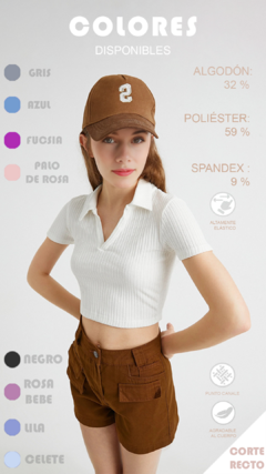 Blusa Handel - Cuello Polo manga corta en internet