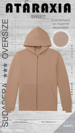 SUDADERA OVERZISE - HOODIE ZIPPER ABIERTO - tienda online