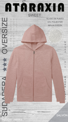 SUDADERA OVERZISE - HOODIE ZIPPER ABIERTO