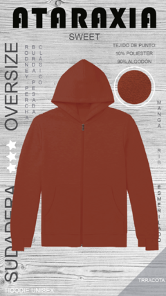 SUDADERA OVERZISE - HOODIE ZIPPER ABIERTO en internet