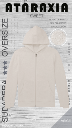 SUDADERA OVERZISE - HOODIE ZIPPER ABIERTO en internet