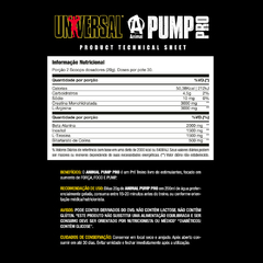Pré-treino Animal Pump Pro 600g - Universal - comprar online