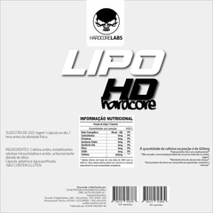 Lipo Hd Hardcore 120 Caps - Hardcore Labs - comprar online