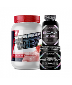 COMBO - Whey Protein Xtreme 900g - Bio Sport USA + BCAA 2400 + Xtreme Pré-Workout 300g - Xpro Nutrition