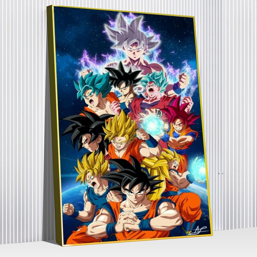 Quadro Dragon Ball Goku Todas Transformações