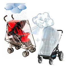 Cobertor De Lluvia Universal Para Cochecito + Mosquitero Tul