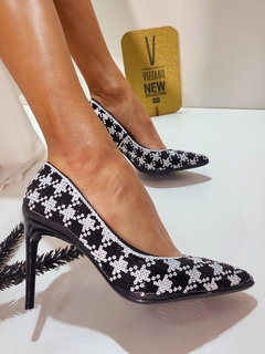 Stilettos Negro-Blanco Lentejuelas - comprar online