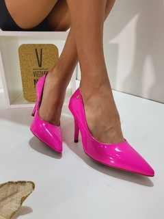 Stilettos Fucsia Neón charol