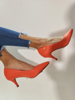 Stilettos Naranja taco 7cm - Stile Kapirosa