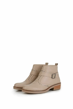 Bota Viamo cuero Drake beige - comprar online