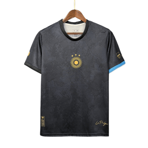 Camisa Homenagem Carreira do Messi 23/24 Jogador Masculina - Preto