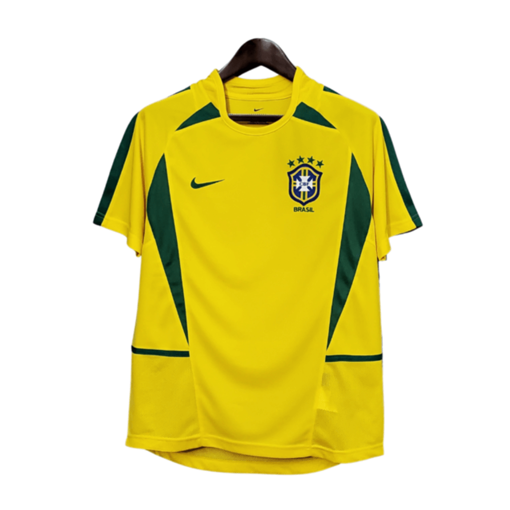 Camisa Seleção Brasileira I 2002 Retrô Nike Masculina - Amarela