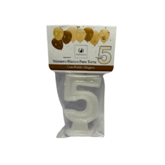 Velas numeros en blanco 8 x 4cm - 02539 - tienda online