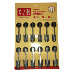 Pinzas de Depilar N° 430 Maciza Pta Dorada x 12u XZN - 10087