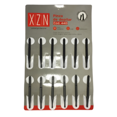 Pinzas de Depilar N° 440 Maciza Negra x 12u XZN - 10094