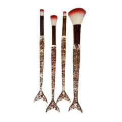 Set de Brochas p/ Maquillaje Sirena Glitter x 4u - 18588 - comprar online