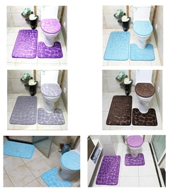 Jogo de tapetes antiderrapante para banheiro na internet