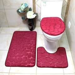 Jogo de tapetes antiderrapante para banheiro - Lilex