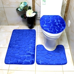Jogo de tapetes antiderrapante para banheiro - Lilex