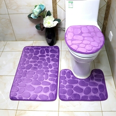 Jogo de tapetes antiderrapante para banheiro