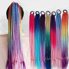 Aplique de cabelo colorido na internet