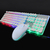 Conjunto de teclado e mouse com fio luminoso cristal luminous colorido (Produto importado)