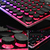 Imagem do Conjunto de teclado e mouse com fio luminoso cristal luminous colorido (Produto importado)